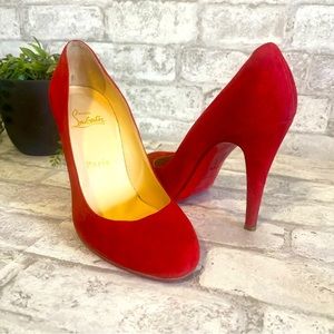 Make an offer!! Authentic! Christian Louboutin Eloise Suede Red Size 36.5